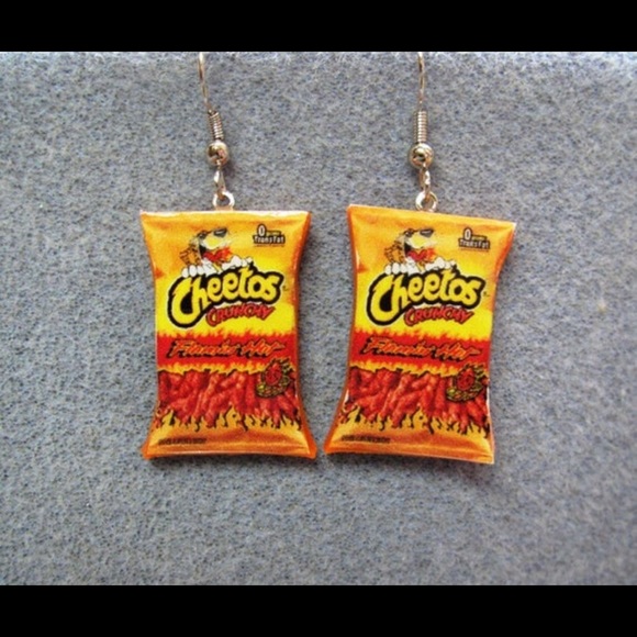 Wanda Maria Designs Jewelry - Handmade Flaming Hot Cheetos Earrings